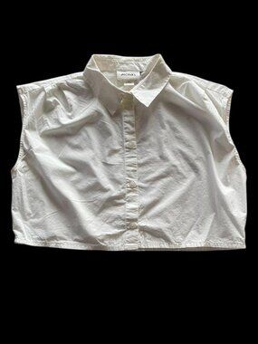 Monki Women's White Crop-top - Size SMALL